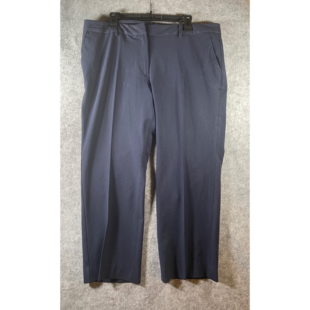 Talbots Windsor Navy Blue Straight Leg Dress Pants Womens 16WP Petite Plus